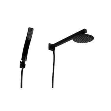 Imagem de Ducha Chuveiro Inox 304 Redonda 15 cm com Ducha de Mão em ABS