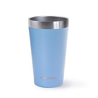 Imagem de TERMOPRO Copo Térmico Inox 473ml Azul Parede Dupla com Isolamento a Vácuo Bebidas Geladas até 15h Sem BPA Design Premium para Drinks e Cervejas
