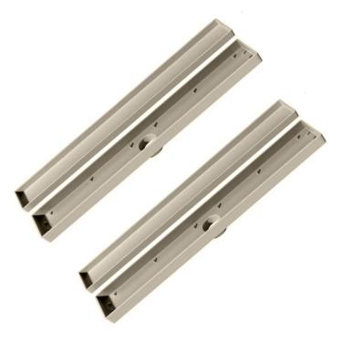 Imagem de Kit 2 Ralo Oculto Linear Embutir 5x50 P/ Porcelanato Bege