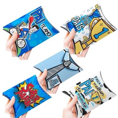 Imagem de 50 Lembrancinhas Porta Bombom Caixinhas Dia Dos Pais Caixa Almofada