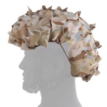 Imagem de Capa de capacete tático multicam 3D corte a laser em forma de folha protetor de pano para capacete de caça paintball airsoft acessórios para capacetes Fast MH PJ BJ (TCP)