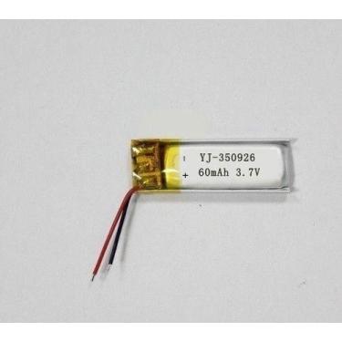 Imagem de Bateria 60 Mah 3,7v Tamanho:  3,5mm X 09mm X 26mm - bgb