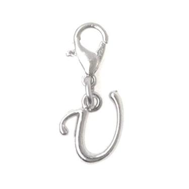 Imagem de Fecho cursivo itálico inicial de aço inoxidável com clipe no berloque, boné de formatura, borla, evento, cartão de convite, chá de bebê, aniversário, agradecimento, celebração, personalizado, parabéns