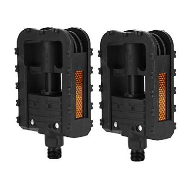 Imagem de Pedal de bicicleta Pedal plástico Bike Folding Pedal Universal Padrão Fácil Dobrar Único dedo Pull Refletor de segurança Forte Nylon Material Clipless Design Plataforma para