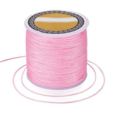Imagem de Cheriswelry Fio De Nylon Para Contas 100 M E 0,8 Mm, Pérola Rosa, Nó Chinês, Rabo Rato, Rolo Linha Macramê, Fazer Joias, Materiais Embrulho Kumihimo, Artesanato Faça Você Mesmo