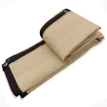 Imagem de Tecido De Protetor Solar Para Sombreamento De Estufa, Pano Permeável De Hdpe Retangular Bege Com Ilhós, 90% Protetor Solar & Resistente Aos Uv Para Pergolado, Beige, 1.5x3m/4.9x9.8ft