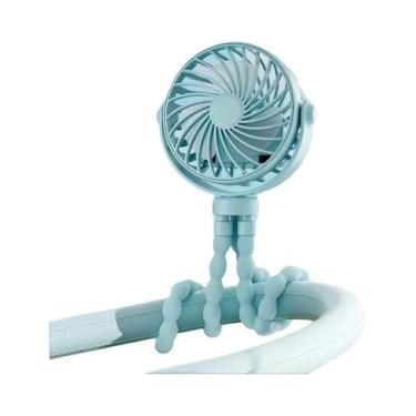 Imagem de Mini Ventilador Retrátil Silencioso Carregável USB Com Clipe Portátil 