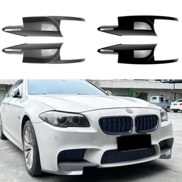 Imagem de Lâmina de ar de ajuste de spoiler de faca de vento compatível com 5 séries M5 F10 F11 2011-2017 Kit de carroceria para para-choque dianteiro divisor lateral acessórios para carro (preto brilhante)