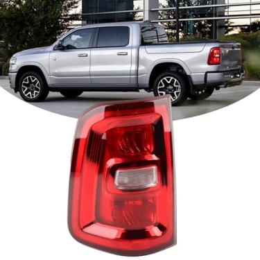 Imagem de YEQSHNG Conjunto de luz traseira de acabamento vermelho tipo halogênio compatível com Dodge Ram 1500 2025 luz traseira externa substituição do lado do motorista 68531049AA