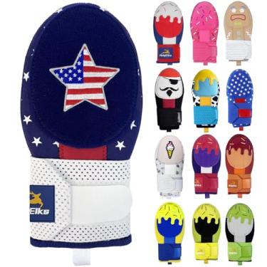 Imagem de Luva deslizante, luva deslizante de beisebol juvenil, luvas deslizantes de proteção de base, equipamentos de proteção de beisebol (bandeira americana, jovem)
