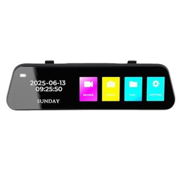 Imagem de Diyeeni 9,66in Espelhar Came de Traço, Came de Traço 4k Dianteiro e Traseiro, Câmera de Espelho de Vista Traseira, Lente de 170 ° Ultra Wide, Sensor G, Gravação de Loop, Monitor de