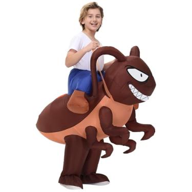 Imagem de Servllcell Inflatable Cockroach Costume for Kids,Halloween Costumes Blow Up Costumes Ride On Roach Funny Animal Costume for Boys Girls,Cosplay Party