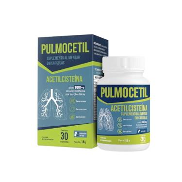 Imagem de Pulmocetil 800mg NAC Acetilcisteína Suporte Respiratório