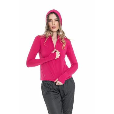 Imagem de Jaqueta Feminina Com Capuz, Ziper e Dedeira Poly UV Fitness - Organiky