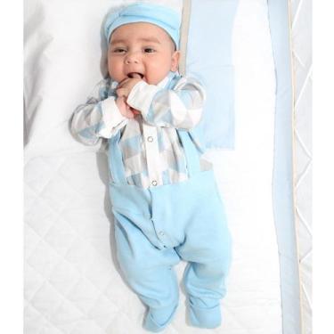 Imagem de Saída de Maternidade Menino Richard Suspensório Azul - zany baby