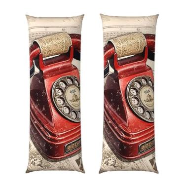 Imagem de Capa de travesseiro corporal com zíper oculto, fronha longa de microfibra macia e respirável para travesseiro corporal, capa de travesseiro de telefone com carimbo para dormir, presente de cama, 50 x