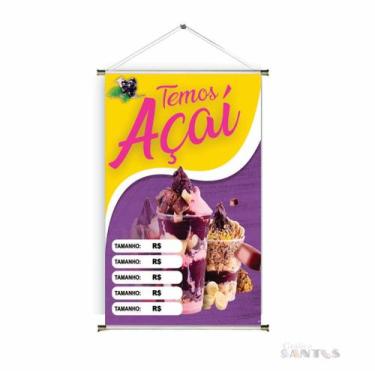 Imagem de Banner pronto Açaí BA 407 medida 45x70 cm arte Pronta