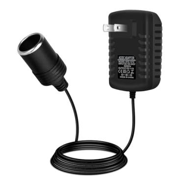 Imagem de inShareplus Conversor de 12V 1A 12W CA para DC, adaptador de isqueiro de 12 volts, adaptador de isqueiro de carro de 110 V para 12 V para adaptador de tomada de parede, fonte de alimentação de 12 V