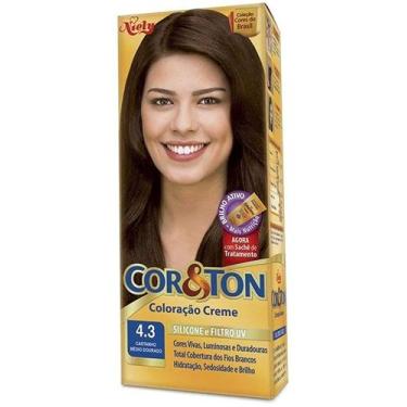 Imagem de Tintura Cor&Ton Niely Castanho Médio Dourado 4.3