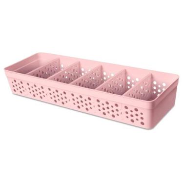 Imagem de Cesto Organizador Pequeno com 5 Divisórias Removíveis em Plástico Resi