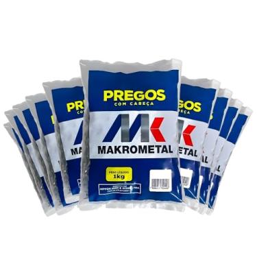 Imagem de Kit C/10kg Prego De Aço Galvanizado Com Cabeça Polido 17x27 - Makrometal