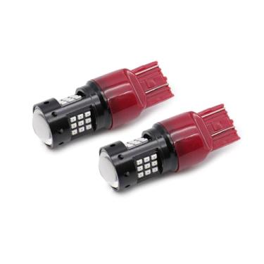 Imagem de 7443 Estroboscópio Vermelho Piscante Traseiro Alerta Traseiro Traseiro Traseiro Traseiro Lâmpadas LED de Alta Potência