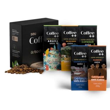 Imagem de Kit 5 Pacotes Café Especial Grãos Coffee Mais Chapada, Sul de Minas, Classico, Arara e Caparaó 250g