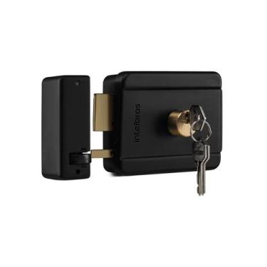 Imagem de Fechadura Eletrica Cilindro Fixo Fx500 4679040 - INTELBRAS, Preto