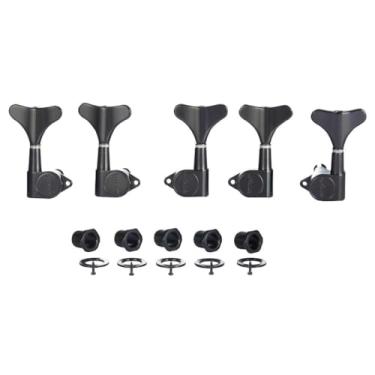Imagem de KAISH Lefty 5 cordas 3L2R 18:1 afinadores de baixo selados canhotos para baixo afinação teclas de afinação para baixo Ibanez/Yamaha estilo acústico/baixo elétrico preto