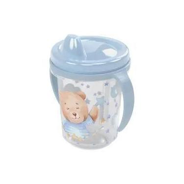 Imagem de Copo Caneca Infantil Plasutil Ursinho Nuvem Tampa Rosca Bebê Lúdico En
