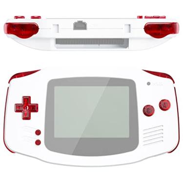 Imagem de eXtremeRate Conjunto completo de botões de substituição vermelhos transparentes para Gameboy Advance GBA - console de jogos portátil não incluído