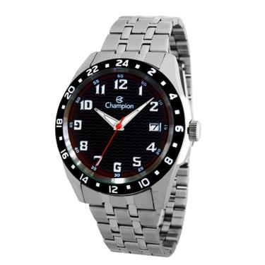 Imagem de Relógio CHAMPION masculino analógico preto prata CA31382D