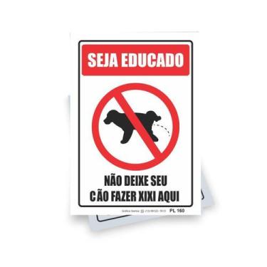 Imagem de Kit 3 Placas sinalização 15x21cm EM PVC PL(160) - Tema: Condomínio Não