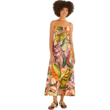 Imagem de Vestido Cropped Farm Rio Alça Folhagem de Inverno-Feminino