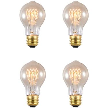 Imagem de Lxcom Lighting Lâmpadas vintage A19, lâmpadas incandescentes E26 110V 25W quente regulável estilo vintage para arandelas de parede, luz de teto, pacote com 4