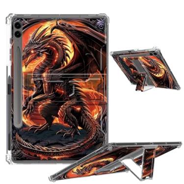 Imagem de Capa transparente para Samsung Galaxy Tab S9 FE Plus 12,4 polegadas 2023 capa de TPU macio com suporte dobrável e suporte para lápis, capa resistente à prova de choque para tablet Galaxy Tab S9 FE+,