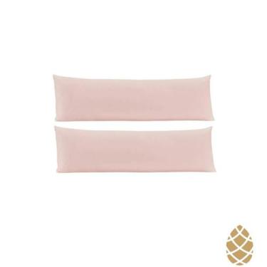 Imagem de Kit 2 Fronhas Toque Acetinado 40x130 Altenburg Anti-Pilling, Rosa Luna