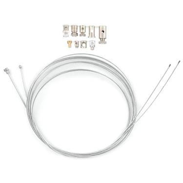 Imagem de Ymiko Kit de Reparo de Cabos de Motocicleta e Embreagem Universal, Substituição de Cabo de Freio de Emergência de 2m Com Mamilos Ajustáveis ​​para Vários Veículos