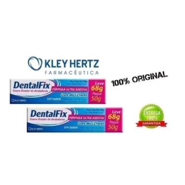 Imagem de Kit Com 2 Dentalfix Creme Fixador De Dentaduras leve 68g - KLEY HERTZ