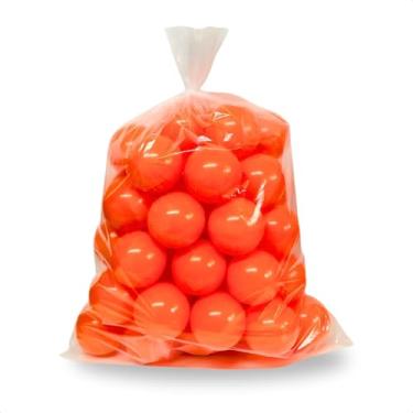 Imagem de Kit Com 25 Unidades De Bolinha Para Piscina De Crianças Não Amassam Bolas Divertida Cor Vibrante (Laranja)
