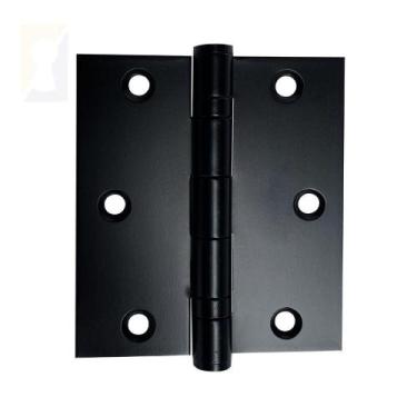 Imagem de Dobradiça Preta C-reto Inox Com Rolamento 3 ½ X 3 - DS