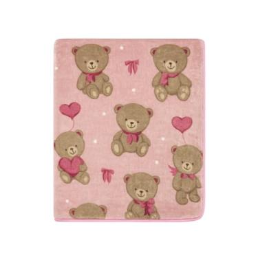 Imagem de Cobertor Para Bebê Extra Macio Bonno Baby Etruria Toque de Seda 110cm X 90cm (Bella Rosê)