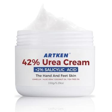 Imagem de Creme de ureia 42% mais ácido salicílico 2%, creme de ureia para os pés para cuidados com os pés calcanhares rachados, hidratante para os pés, calo de milho, pele morta, hidrata profundamente