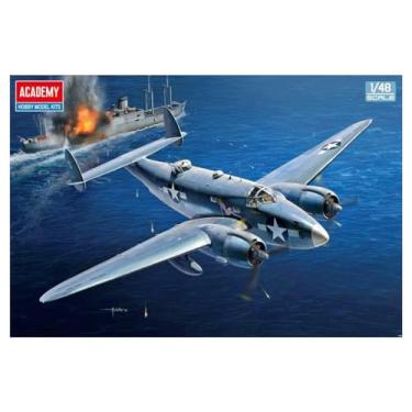 Imagem de Academy Modelo plástico 12347 1/48 da Marinha dos EUA PV-1 Ventura Ilhas Salomão Battlefield, cor moldada