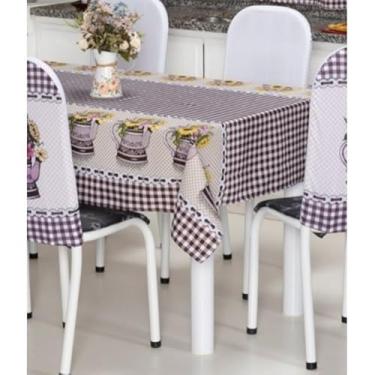 Imagem de Toalha de Mesa Oxford Premium Estampada 100% Poliéster Retangular Vários Tamanhos (4, 6, 8, 10 e 12 Lugares) (Est Girassol, 6 Lugares)