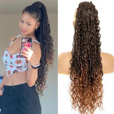 Imagem de Extensão de rabo de cavalo Lovenea Drawstring 60 cm Boho Braids