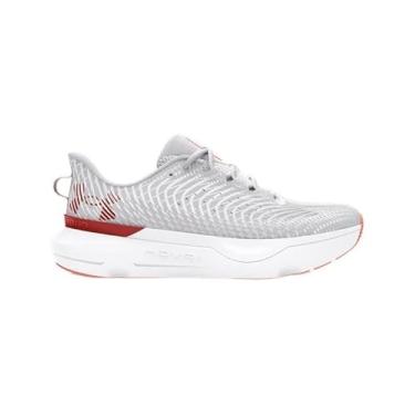 Imagem de Under Armour Tênis masculino Infinite 6, (104) branco/cinza halo/laranja terra, 44