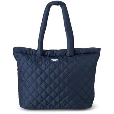 Imagem de Reebok Bolsa feminina – Bolsa leve acolchoada para viagem, trabalho, viagens e uso diário, Barbara acolchoada azul, One Size
