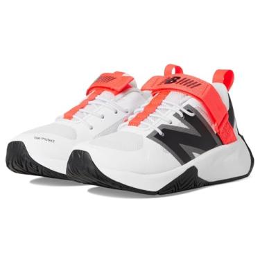 Imagem de New Balance Tênis de corrida unissex infantil FuelCell Play V1 Hook & Loop, Branco/Urgent Red/Black, 14