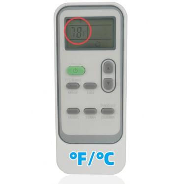 Imagem de Controle remoto de substituição DG11J1-99 compatível com ar condicionado Hisense (tela em Fahrenheit e Celsius)
